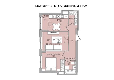 46,9 м², 2-комнатная квартира 7 346 416 ₽ - изображение 65