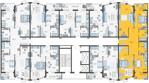 92,5 м², 3-комнатная квартира 12 492 900 ₽ - изображение 27