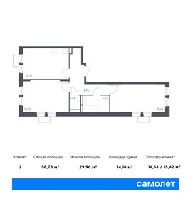 58,5 м², 2-комнатная квартира 14 700 000 ₽ - изображение 72