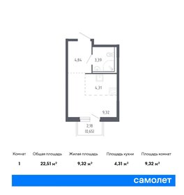 24,8 м², квартира-студия 4 200 000 ₽ - изображение 57