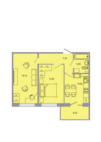 Квартира 54,5 м², 2-комнатная - изображение 1