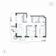 Квартира 89,8 м², 1-комнатная - изображение 4