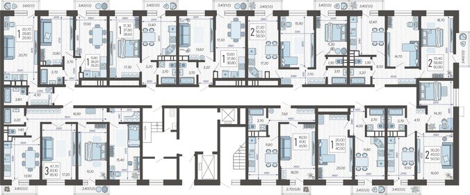 64,1 м², 3-комнатная квартира 7 000 000 ₽ - изображение 92