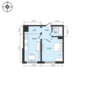42 м², 2-комнатная квартира 5 890 000 ₽ - изображение 32