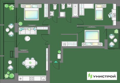 Квартира 92,2 м², 3-комнатная - изображение 1