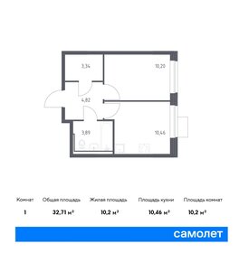 34,2 м², 2-комнатная квартира 8 190 000 ₽ - изображение 48