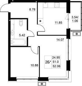 45 м², 2-комнатная квартира 6 100 000 ₽ - изображение 81