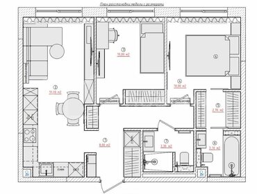 Квартира 56,9 м², 2-комнатные - изображение 1