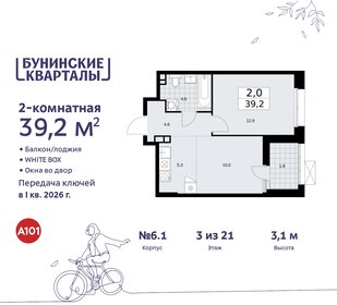 39,1 м², 2-комнатная квартира 11 027 669 ₽ - изображение 36