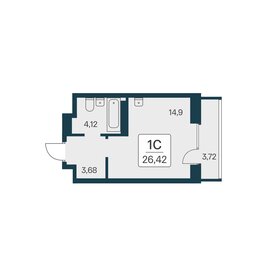 22,6 м², квартира-студия 3 600 000 ₽ - изображение 28