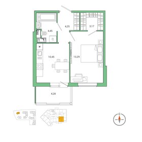 43 м², 1-комнатная квартира 3 590 000 ₽ - изображение 7
