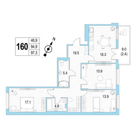 97,2 м², 3-комнатная квартира 29 849 148 ₽ - изображение 38