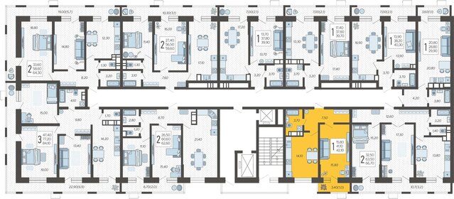 45,4 м², 1-комнатная квартира 4 650 000 ₽ - изображение 50