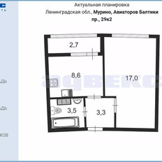 Квартира 34 м², 1-комнатная - изображение 3