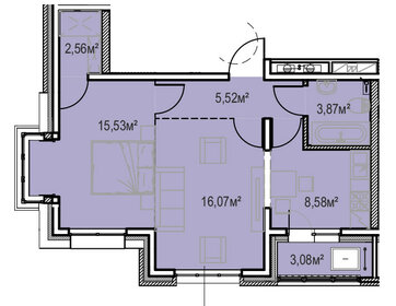 52,6 м², 2-комнатная квартира 7 400 000 ₽ - изображение 23