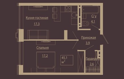 40 м², 2-комнатная квартира 4 999 000 ₽ - изображение 114