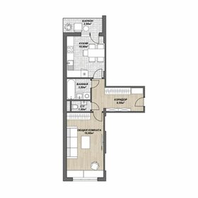 39 м², 1-комнатная квартира 2 600 000 ₽ - изображение 1