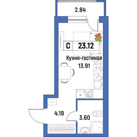 23,5 м², квартира-студия 4 200 000 ₽ - изображение 1