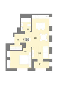 53 м², 1-комнатная квартира 12 786 000 ₽ - изображение 6