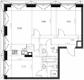 66,5 м², 2-комнатная квартира 18 825 136 ₽ - изображение 20