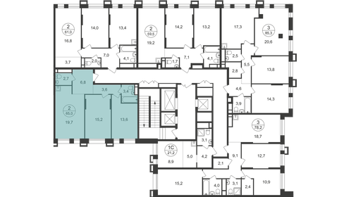 72,6 м², 2-комнатная квартира 18 401 220 ₽ - изображение 36