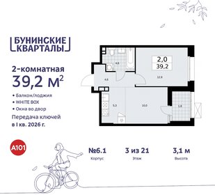 39,1 м², 2-комнатная квартира 11 027 669 ₽ - изображение 34