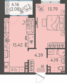Квартира 39,6 м², 1-комнатная - изображение 1