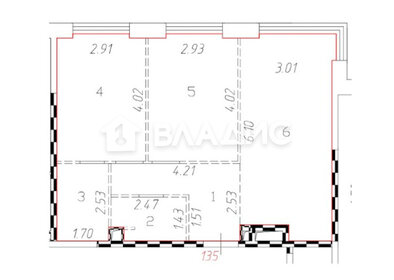 Квартира 56,3 м², 2-комнатные - изображение 3