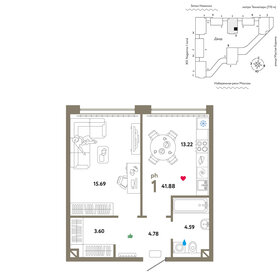 40,5 м², 1-комнатная квартира 18 500 000 ₽ - изображение 56