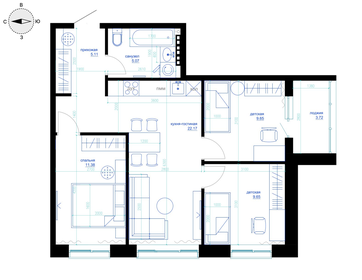 64,3 м², 1-комнатная квартира 9 067 710 ₽ - изображение 29