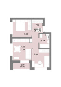 64 м², 3-комнатная квартира 4 050 000 ₽ - изображение 132