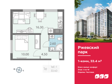 33,4 м², 1-комнатная квартира 5 470 920 ₽ - изображение 32