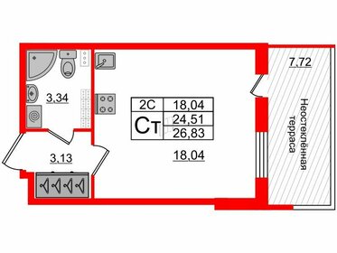 24,7 м², квартира-студия 4 800 128 ₽ - изображение 63