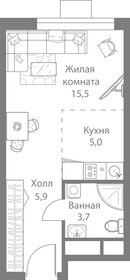 Квартира 30,1 м², студия - изображение 1