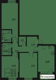 91,7 м², 3-комнатная квартира 15 350 000 ₽ - изображение 21