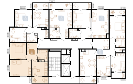 48 м², 2-комнатная квартира 10 500 000 ₽ - изображение 77