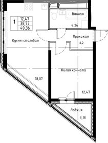 Квартира 40,4 м², 1-комнатная - изображение 1