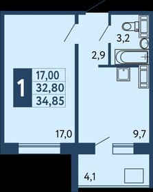 Квартира 34,3 м², 1-комнатная - изображение 1