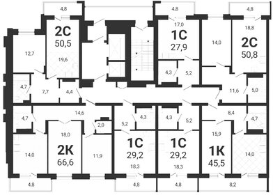 Квартира 67 м², 2-комнатная - изображение 2