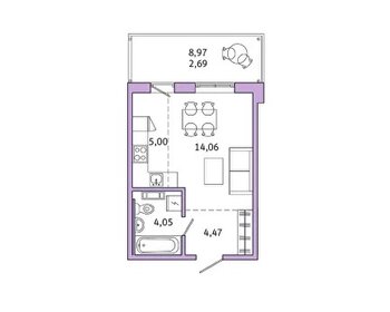 40,3 м², квартира-студия 5 750 000 ₽ - изображение 63