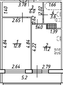 Квартира 36,2 м², 1-комнатная - изображение 2