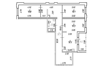 Квартира 95,8 м², 3-комнатная - изображение 5