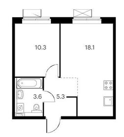 Квартира 37,3 м², 1-комнатная - изображение 1