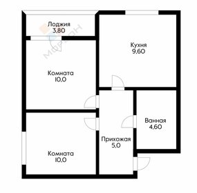 Квартира 38,6 м², 2-комнатная - изображение 1