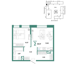 42,4 м², 2-комнатная квартира 4 200 000 ₽ - изображение 93