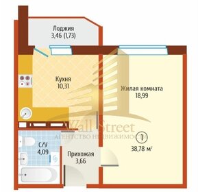 Квартира 38,8 м², 1-комнатная - изображение 1