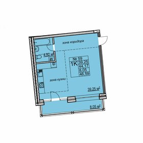 46,4 м², 1-комнатная квартира 17 180 000 ₽ - изображение 16