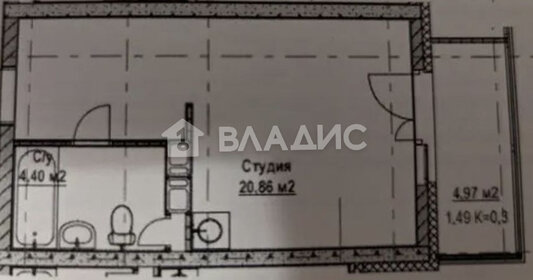 Квартира 30 м², студия - изображение 1