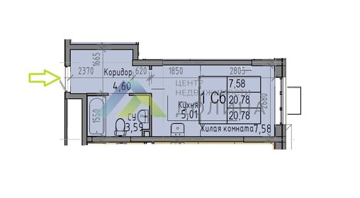 Квартира 20,8 м², студия - изображение 1