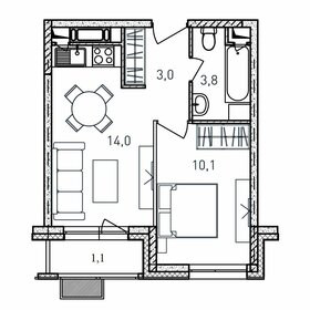 32,5 м², 1-комнатная квартира 5 000 000 ₽ - изображение 17